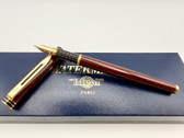 WATERMAN EXECUTIVE BROWN MARBLE LACQUER FOUNTAIN PEN M 18K NEW IN BOX