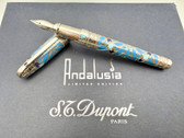 S.T. DUPONT ANDALUSIA TURQUIOSE LIMITED EDITION FOUNTAIN PEN M 18K