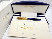 WATERMAN EDSON SAPPHIRE BLUE ROLLERBALL PEN NEW IN ORIGINAL BOX