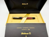PELIKAN SOUVERAN R400 RED BLACK MARBLE ROLLERBALL PEN NEW IN BOX