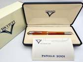 VISCONTI PERICLE 2001 ORANGE PEARL CELLULOID ROLLERBALL PEN NEW IN BOX