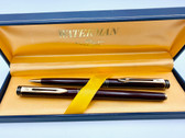 WATERMAN EXCLUSIVE COGNAC LACQUER FOUNTAIN PEN & PENCIL SET HONDA PROMOTION