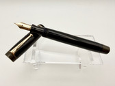 PARKER DUOFOLD SENIOR STREAMLINE BLACK FOUNTAIN PEN EF 14K