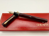 SHEAFFER MODERN LIFETIME BURGUNDY FOUNTAIN PEN M 14K NIB