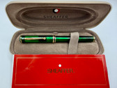 SHEAFFER LEVENGER CONNAISSEUR AEGEAN GREEN FOUNTAIN PEN B 18K