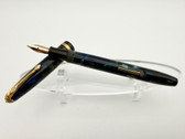 CONWAY STEWART 12 BLUE MARBLE FOUNTAIN PEN F 14K