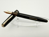SUMMIT S 175 MARK 2 BLACK GOLD TRIM FOUNTAIN PEN F 14K SLIGHT FLEX