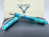 VISCONTI HOMO SAPIENS BLUE LAGOON LIMITED EDITION FOUNTAIN PEN M 18K