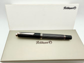 PELIKAN SOUVERAN M815 BLACK METAL STRIPE SPECIAL EDITION FOUNTAIN PEN B 18K