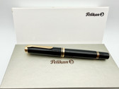 PELIKAN SOUVERAN M1000 BLACK GOLD FOUNTAIN PEN M 18K