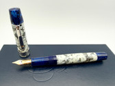 BEXLEY GASTONS WINTER WONDERLAND 2003 LE CRACKED ICE FOUNTAIN PEN F 14K
