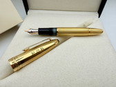 MONTBLANC MEISTERSTUCK 146V LeGRAND SOLITAIRE BARLEY VERMEIL FOUNTAIN PEN M 18K