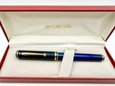 SHEAFFER LEVENGER CONNAISSEUR MEDITERRANEAN BLUE FOUNTAIN PEN EF 14K