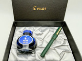 PILOT ISHIME URUSHI HUNTER GREEN FOUNTAIN PEN M 18K