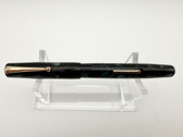 SWAN BLACKBIRD SELF FILLING BLUE BLACK MARBLE FOUNTAIN PEN F 14K FLEX