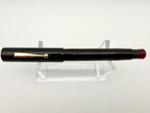 DUNN OVERSIZE FOUNTAIN PEN RED PUMP HANDLE F 14K FLEX CAMEL NIB