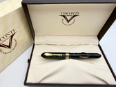VISCONTI COPERNICUS GREEN CELLULOID LE FOUNTAIN PEN M 18K