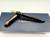 SAILOR 1911 STANDARD BLACK FOUNTAIN PEN M 21K NIB