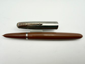 PARKER 51 AEROMETRIC DEMI COCOA FOUNTAIN PEN F 14K