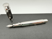 WALDMANN COMMANDER 23 STERLING BLACK FOUNTAIN PEN F NIB