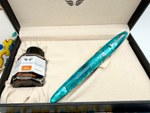 LEONARDO FURORE GRANDE PISTONE VERDE SMERALDO FOUNTAIN PEN EF