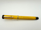 PARKER SENIOR DUOFOLD RARE MANDARIN YELLOW FOUNTAIN PEN F 14K