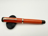 PARKER DUOFOLD JR FIRST YEAR RED HARD RUBBER FOUNTAIN PEN F 14K