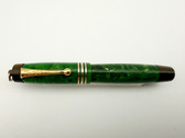 PARKER DUOFOLD VEST POCKET RT CLIP JADE GREEN FOUNTAIN PEN EF 14K