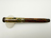 PARKER DUOFOLD SENIOR DELUXE MODERNE BLACK AND PEARL FOUNTAIN PEN F 14K