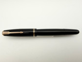 PARKER VACUMATIC BLACK GOLD TRIM FOUNTAIN PEN F 14K