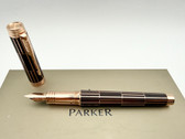 PARKER PREMIER MKIII LUXURY BROWN PGT FOUNTAIN PEN F 18K