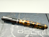 DELTA 365 TRANSLUCENT TORTOISE AMBER FOUNTAIN PEN F NIB