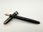 PARKER VACUMATIC DEBUTANTE DJ SPEEDLINE AZURE BLUE PEARL FOUNTAIN PEN EF 14K
