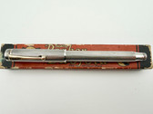 RARE PARKER LONG JACK KNIFE SAFETY STERLING BARLEY FOUNTAIN PEN M 14K