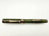 WAHL EVERSHARP GOLD SEAL DECOBAND OS BRAZILIAN GREEN FOUNTAIN PEN F 14K