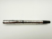 WATERMAN 452 STERLING HAND ENGRAVED FLORAL FOUNTAIN PEN F 14K FLEX