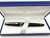 WATERMAN EXPERT MATTE BLACK CHROME TRIM ROLLERBALL PEN