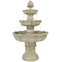 Sunnydaze 3-Tier Pineapple Garden Fountain