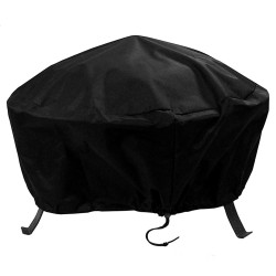 Heavy Duty 58" Black Round Fire Pit Cover