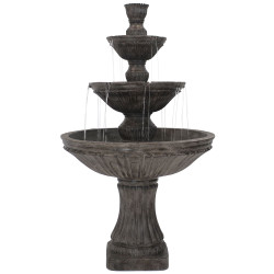 Classic 3-Tier Designer Fountain by Sunnydaze Decor- Dark Brown Finish