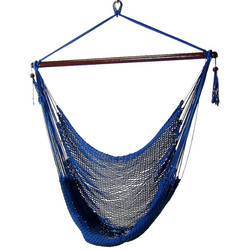 Sunnydaze Blue Hanging Caribbean XL Hammock Chair
