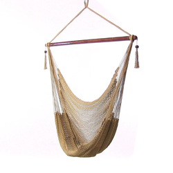 Sunnydaze Tan Hanging Caribbean XL Hammock Chair