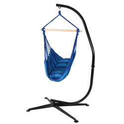 Hanging Hammock Swing and C-Stand Combo by Sunnydaze Décor-Oasis