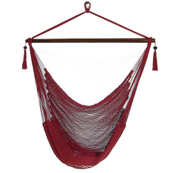 Sunnydaze Red Hanging Caribbean XL Hammock Chair
