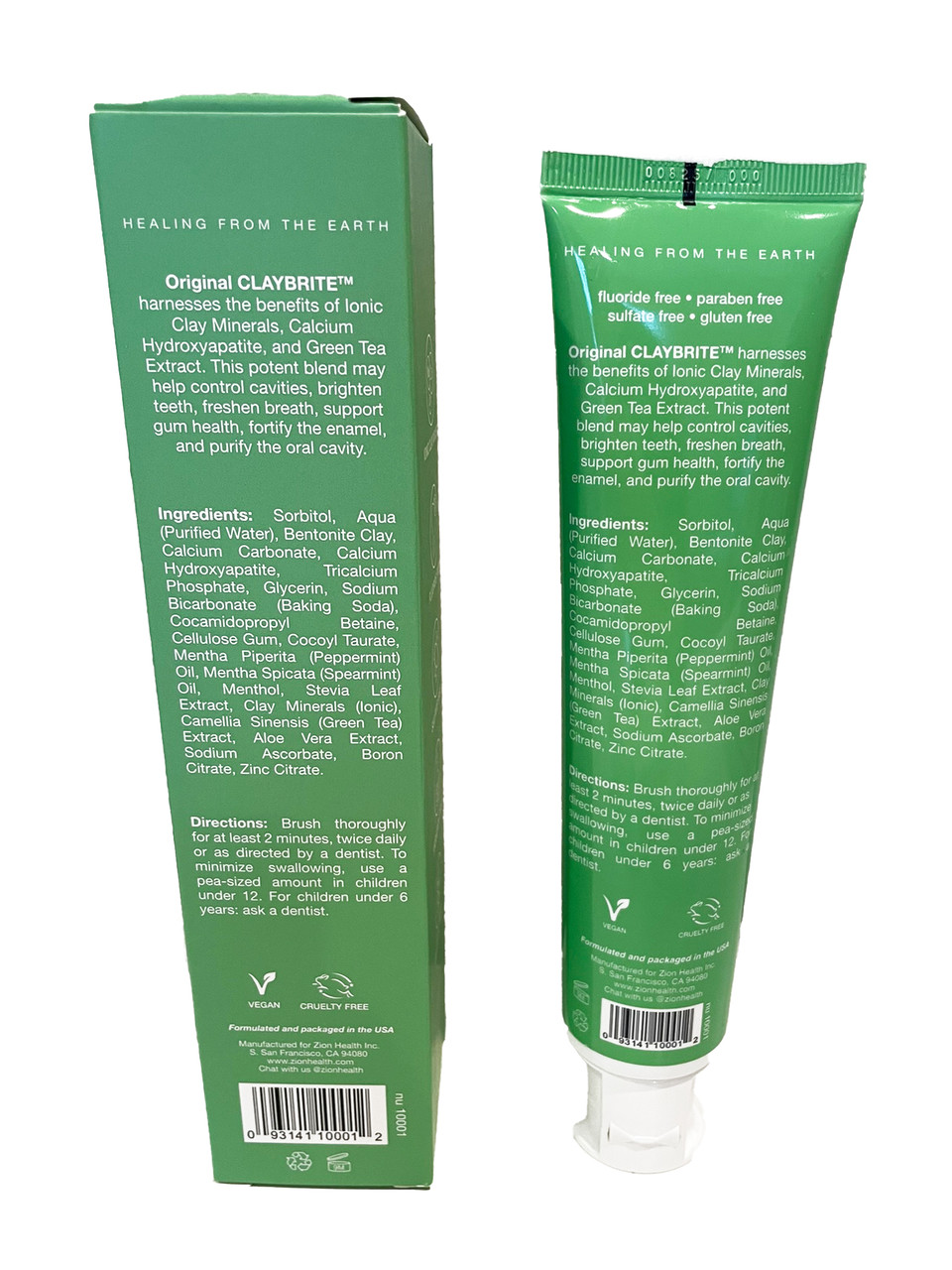 Zion Health ClayBrite Mineral Toothpaste 4 oz Original