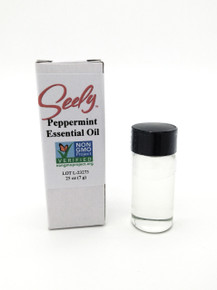 Seely Peppermint Organic Non GMO Essential Oil .25 oz, 7g Front
