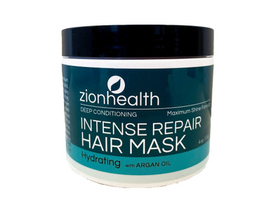 Zion Health Intense Repair Hair Mask 4 fl oz Hydrating Argan Oil Front