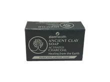 Zion Health Ancient Clay Soap Activated Charcoal 6 oz, 170 g Front