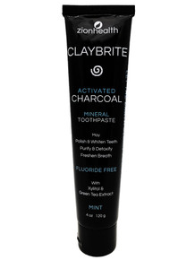 Zion Health ClayBrite Mineral Toothpaste 4 oz Activated Charcoal