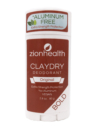 Zion Health Clay Dry Bold Deodorant Stick 2.8 oz Original